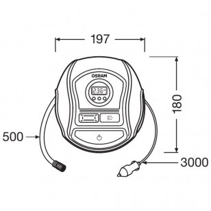 Kompresorius 12V Osram