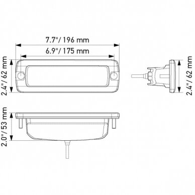 Lightbars - žibintas/Ilgis • 169.0 mm 2